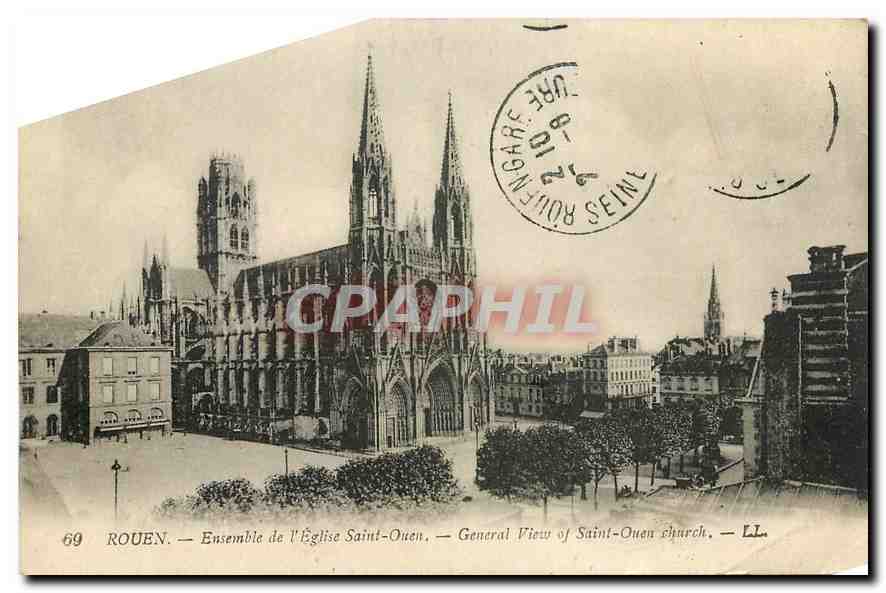 CPA Rouen Ensemble de l'eglise Saint Ouen 