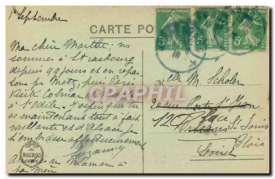 CPA Strasbourg la Petite France  — Rückseite