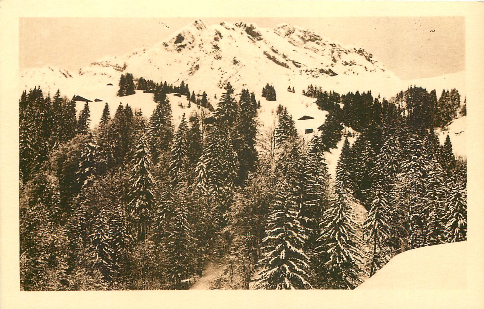 CPA La Giettaz Villas Jeanne d'Arc et St Francois Rocher de l'Etale 