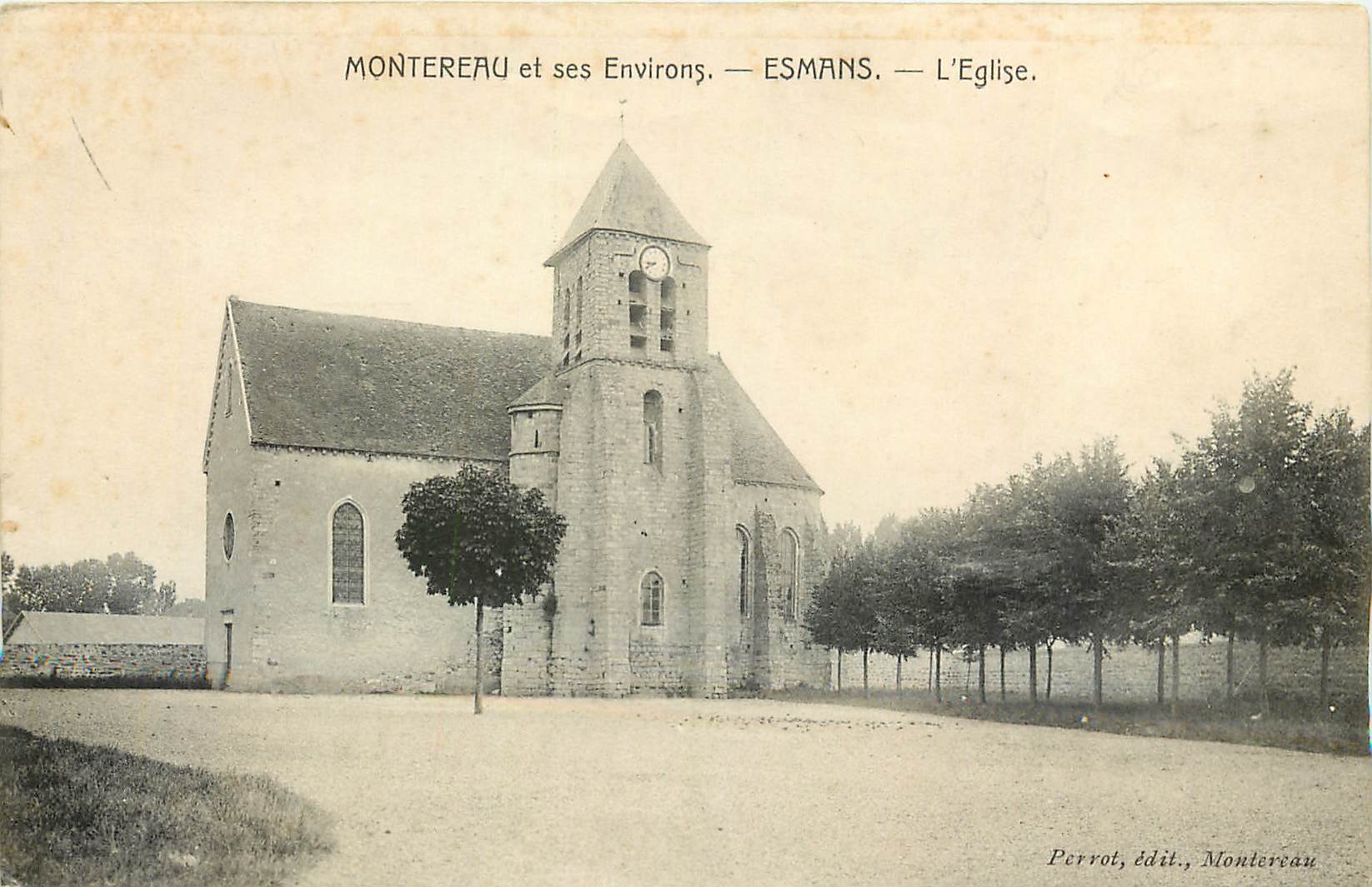 CPA Montereau et ses Environs Esmans l'eglise 
