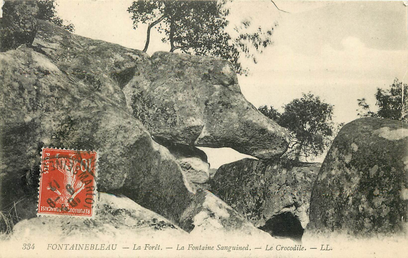 Fontainebleau — Wald — Die Sanguine-Quelle — Der Krokodil — LL. — Nr. 334