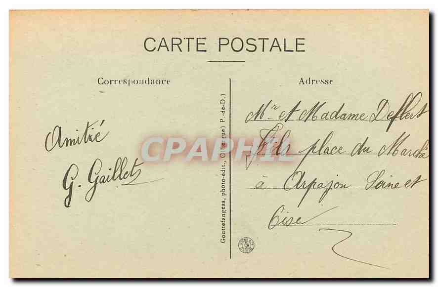 CPA L'Auvergne Gorges de la Dore Barrage de l'Usine d'electricite de Sauviat  — Verso