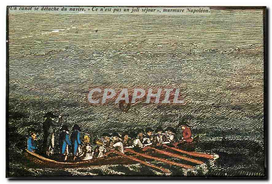 CPM Un Canot se detache du navire ce n'est pas un joli sejour murmure Napoleon 
