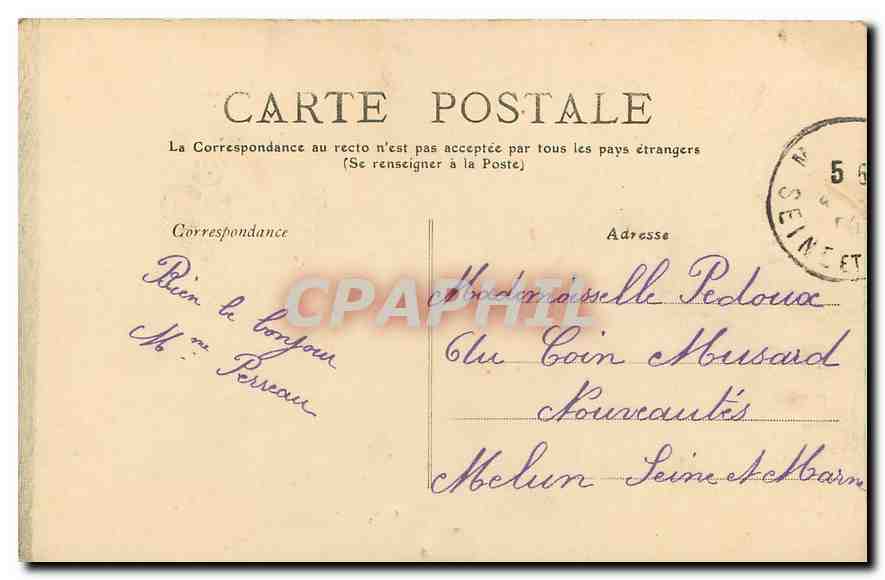 CPA Villeneuve sur Yonne Eglise N D XIII siecle  — Back