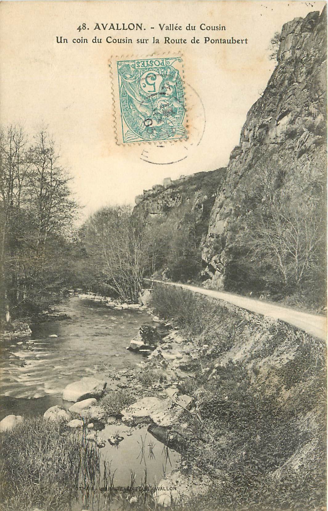 CPA Avallon Vallee du Cousin un coin du Cousin sur la Route de Pontaubert 