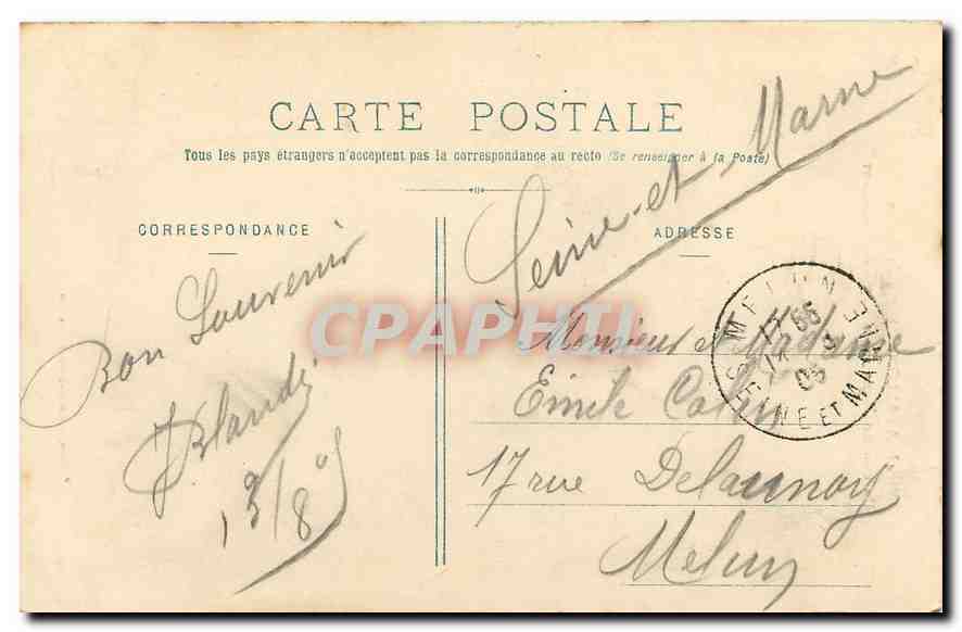 CPA Avallon Vallee du Cousin un coin du Cousin sur la Route de Pontaubert  — Back