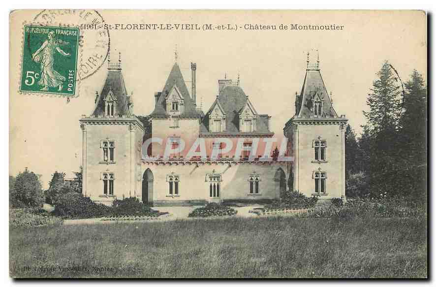 CPA St Florent le Vieil M et L Chateau de Montmoutier 