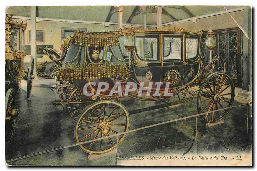 CPA Versailles Musee des Voitures la Voiture du Tsar Russie Russia