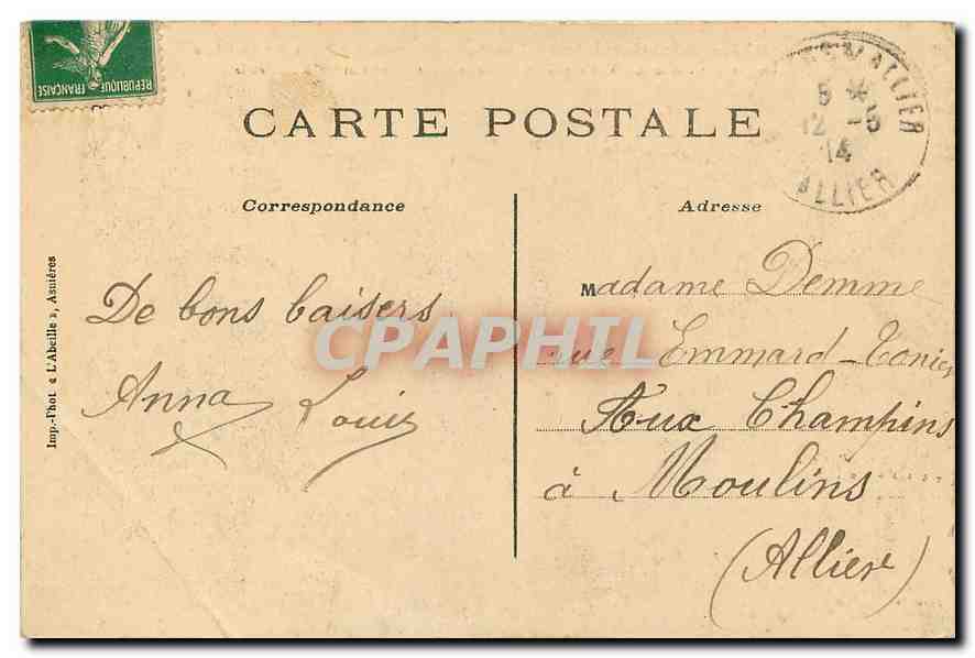 Saint-Germain-en-Laye — La Terrasse construite par Le Nôtre — vue sur la Vallée de la Seine et les Îles Corbières — L'Abeille Asnières, n°045 — Rückseite