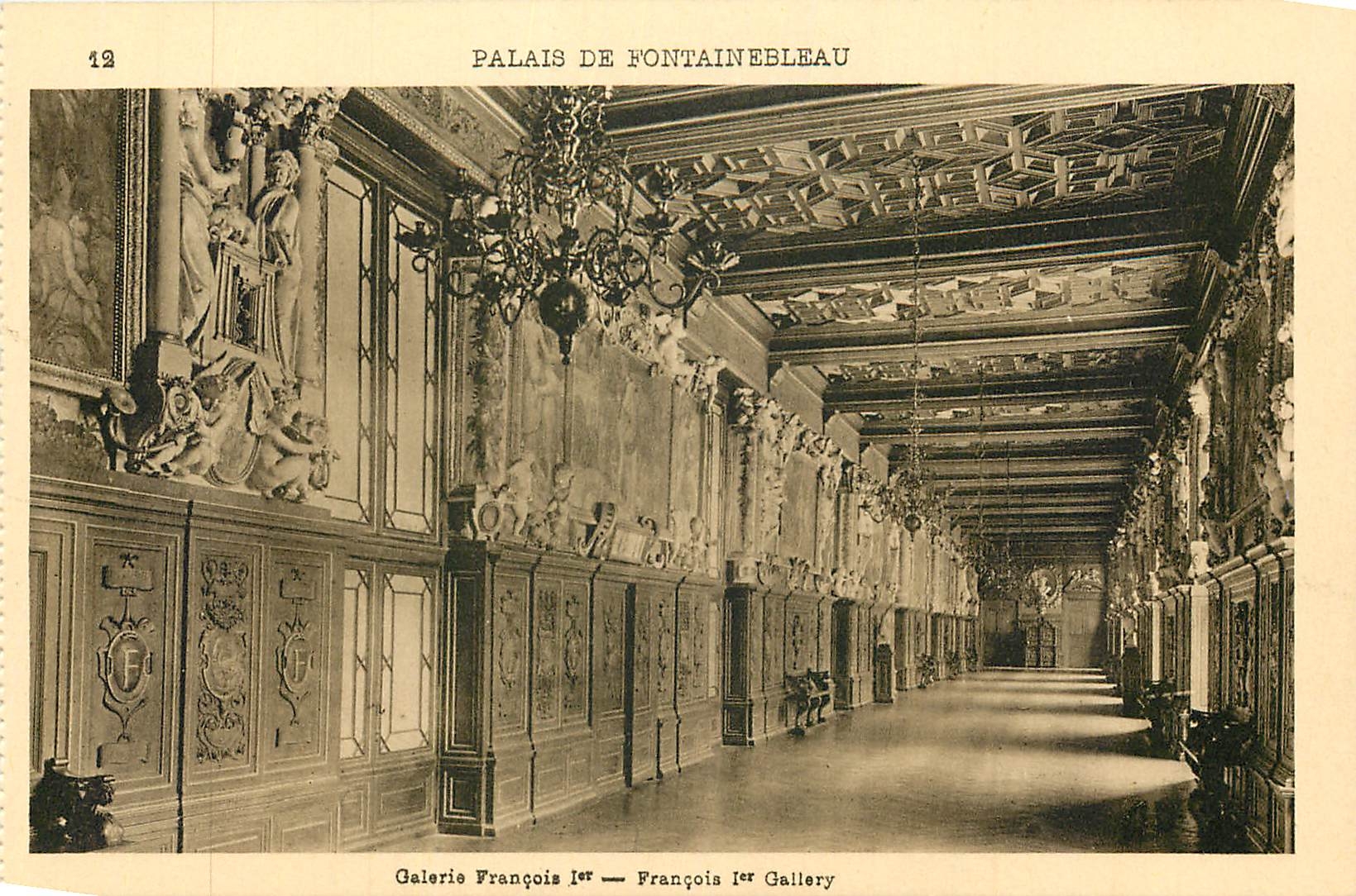 CPA Palais de Fontainebleau Galerie Francois Ier 