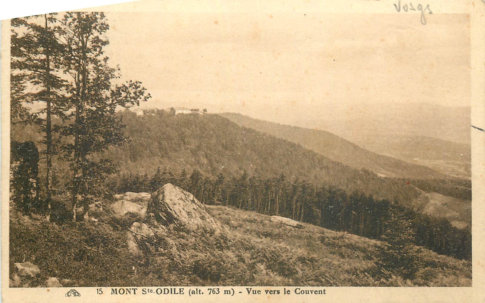 CPA Mont Ste Odile Vue vers le couvent 