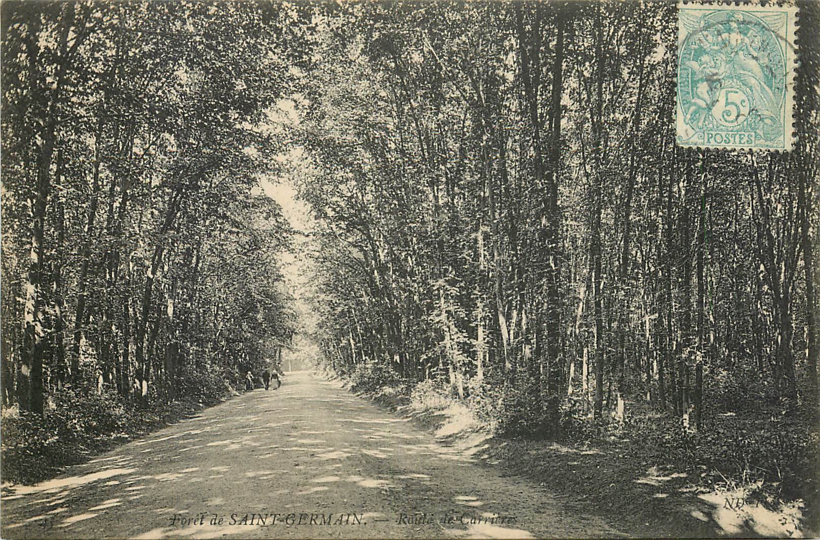 CPA Foret de Saint Germain Route de Carrieres