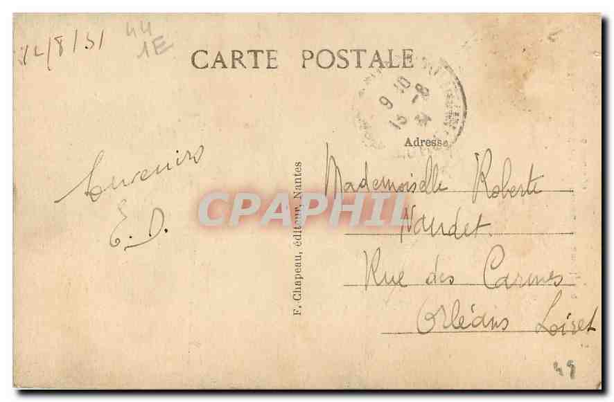 CPA Nantes Cathedrale Tombeau de Lamoriciere le Courage  — Verso