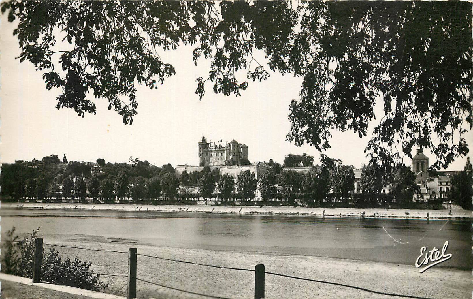 CPA Saumur le chateau vu des rives de la Loire 