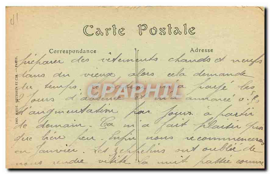 CPA Paris l'Eglise Saint Laurent perspective du Boulevard Magenta  — Verso