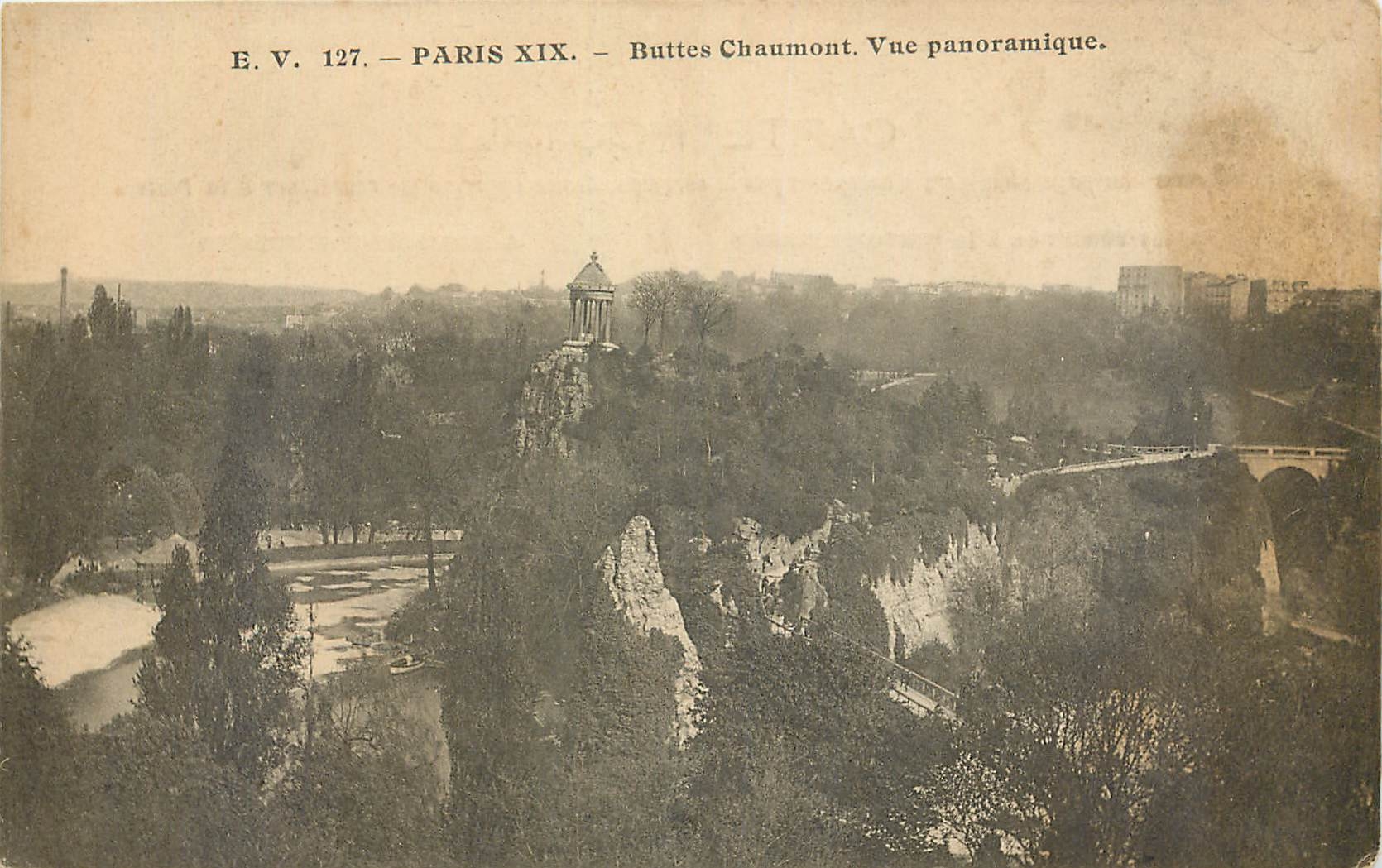 CPA Paris XIX Buttes Chaumont vue panoramique 