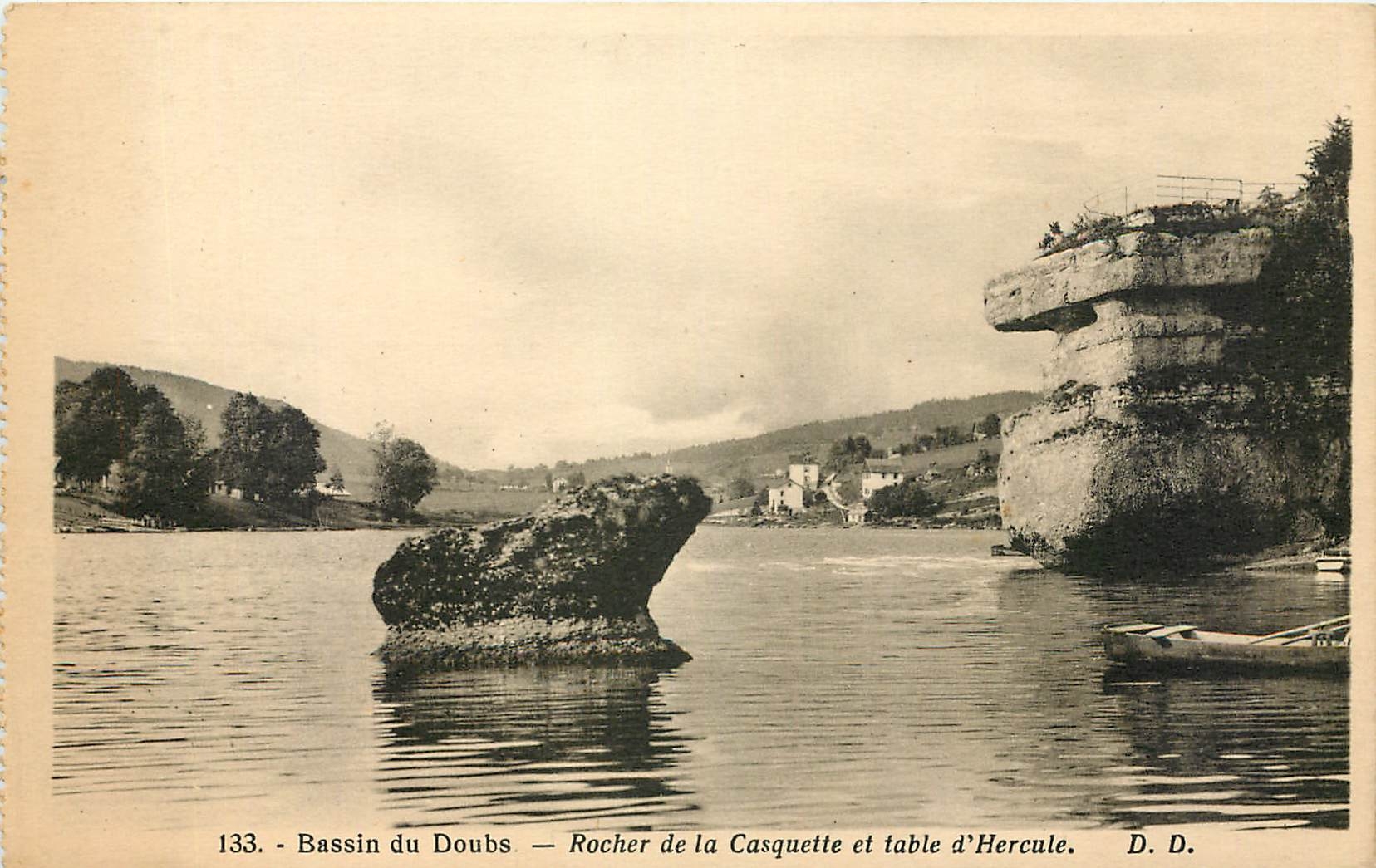 CPA Bassin du Doubs Rocher de la Casquette et table d'Hercule 