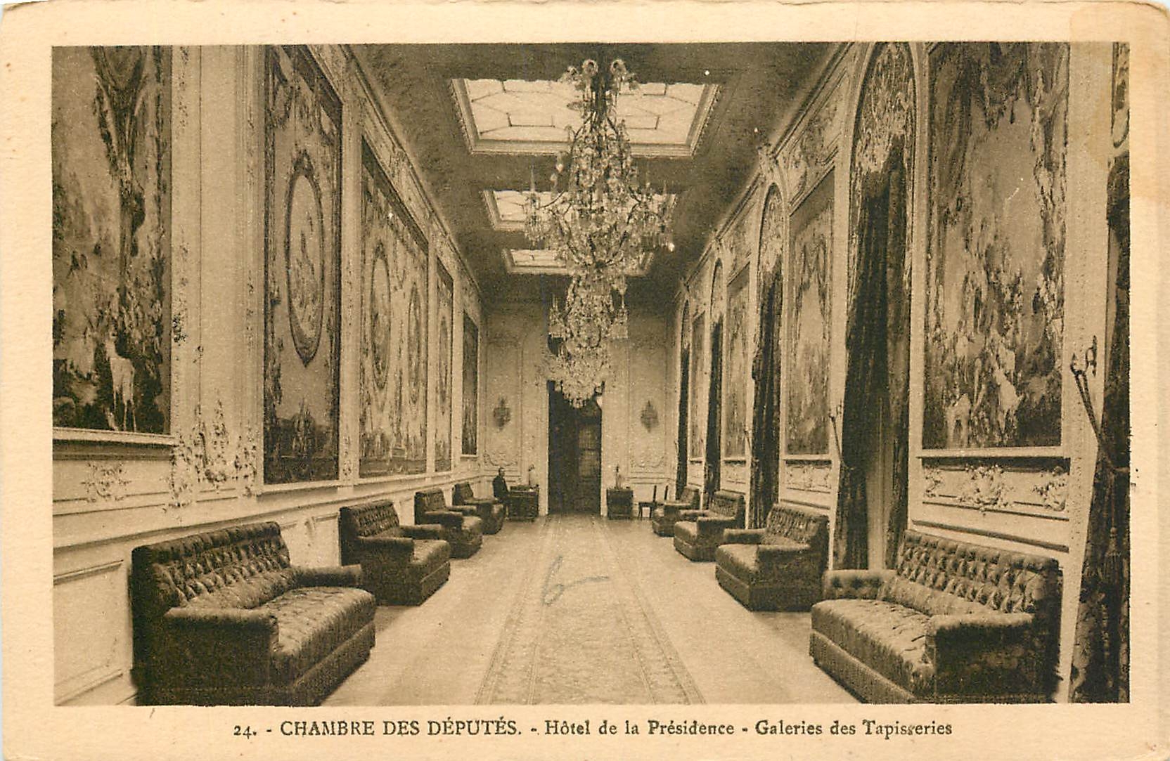 CPA Chambre des deputes hotel de la Presidente galeries des Tapisseries 