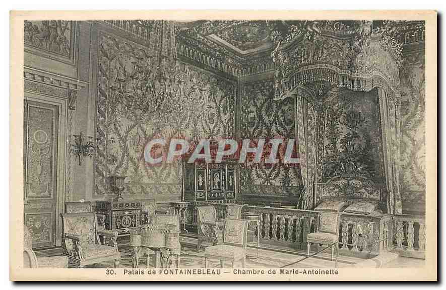 Palais de FONTAINEBLEAU — Chambre de Marie-Antoinette — n°30