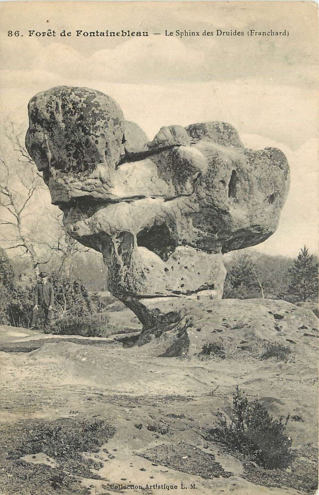 Forêt de Fontainebleau — Le Sphinx des Druides (Franchard) — Collection Artistique L.M.