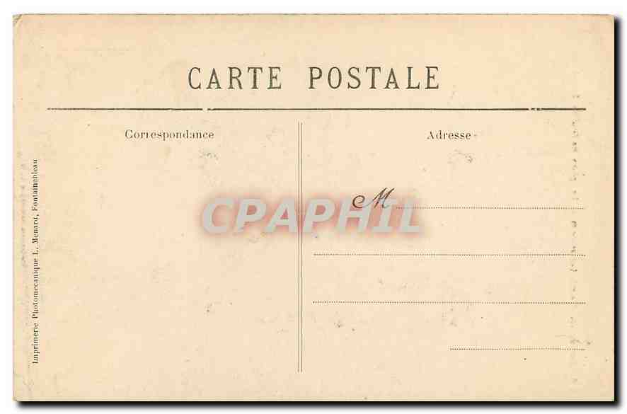 Forêt de Fontainebleau — Le Sphinx des Druides (Franchard) — Collection Artistique L.M. — Verso