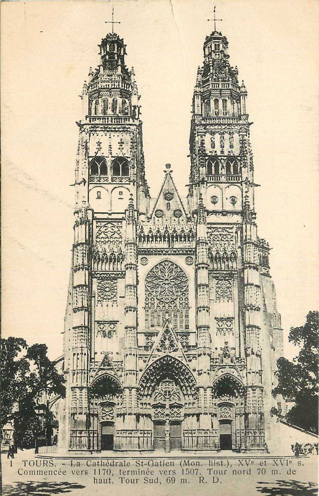 CPA Tours la Cathedrale St Gatien mon hist 