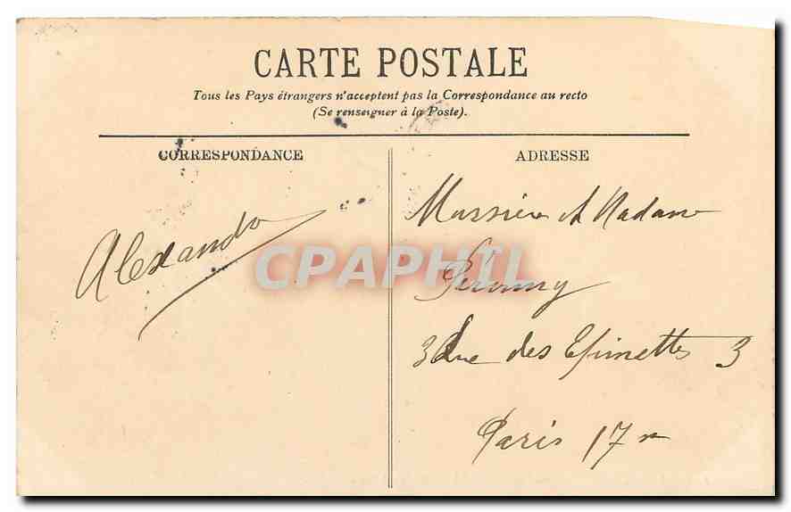 CPA Lourdes le calvaire la premiere Station  — Verso