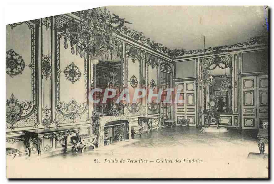 CPA Palais de Versailles cabinet des Pendules 