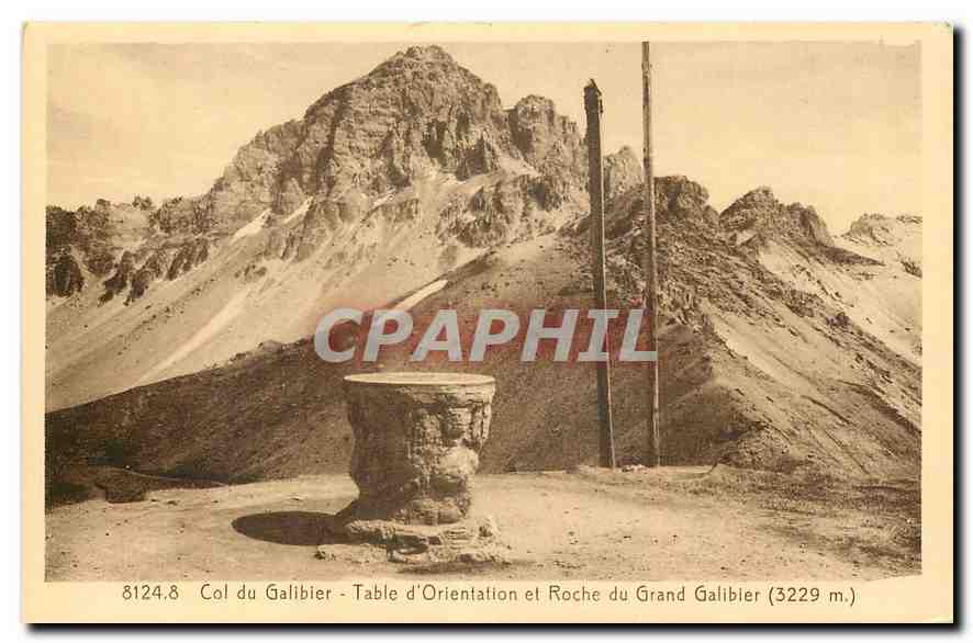 CPA Col du Galibier Table d'Orientation et Roche du Grand Galibier 