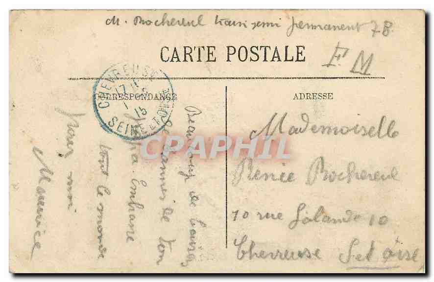 CPA Cannes la Croisette et le Mont Chevalier  — Rückseite