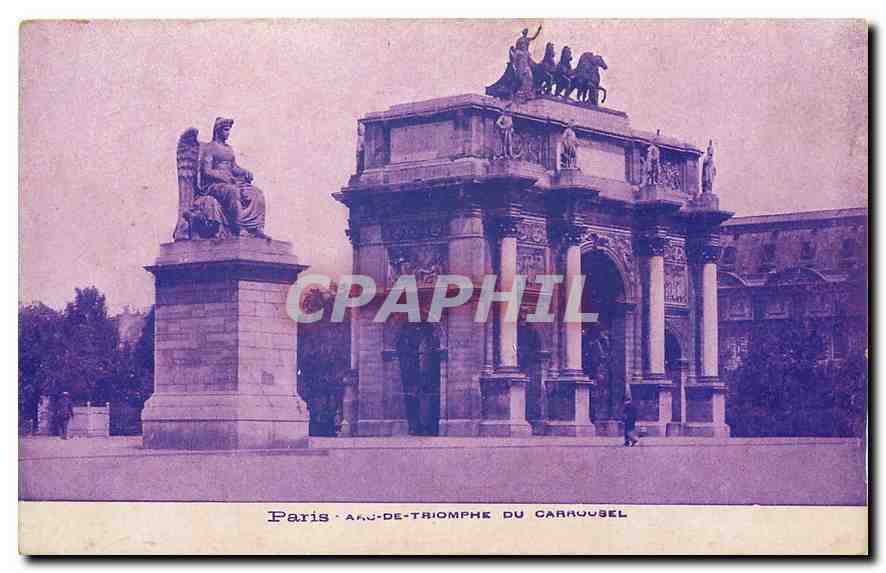 CPA Paris Arc de triomphe du Carrousel 