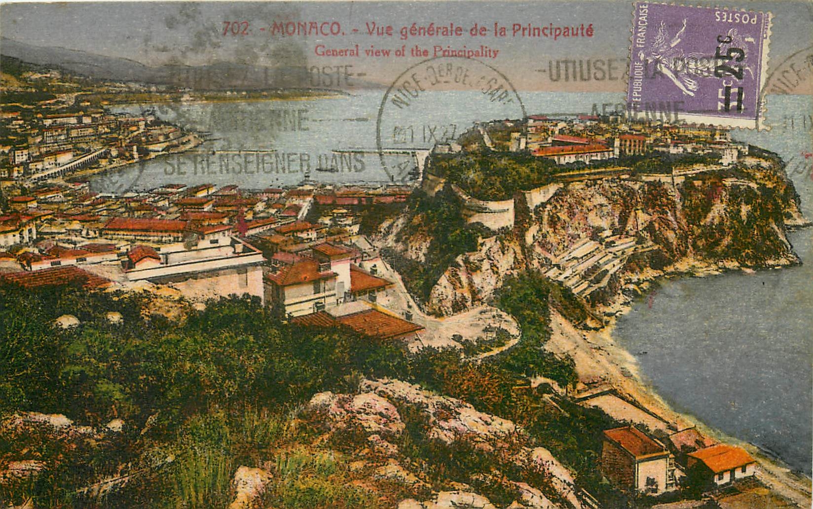 CPA Monaco vue generale de la Principaute 