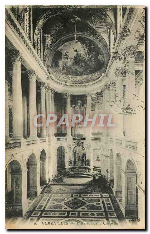 CPA Versailles interieur de la Chapelle Orgue