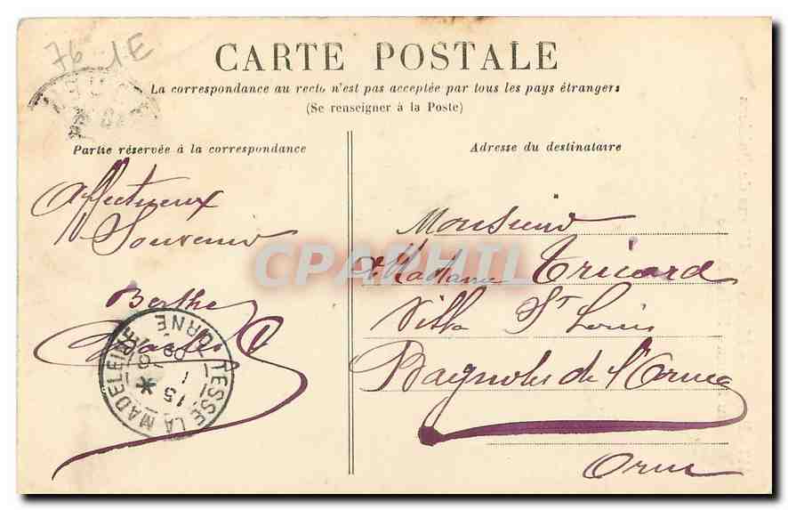 CPA Rouen maison de Diane de Poitiers au Square Saint Andre  — Verso