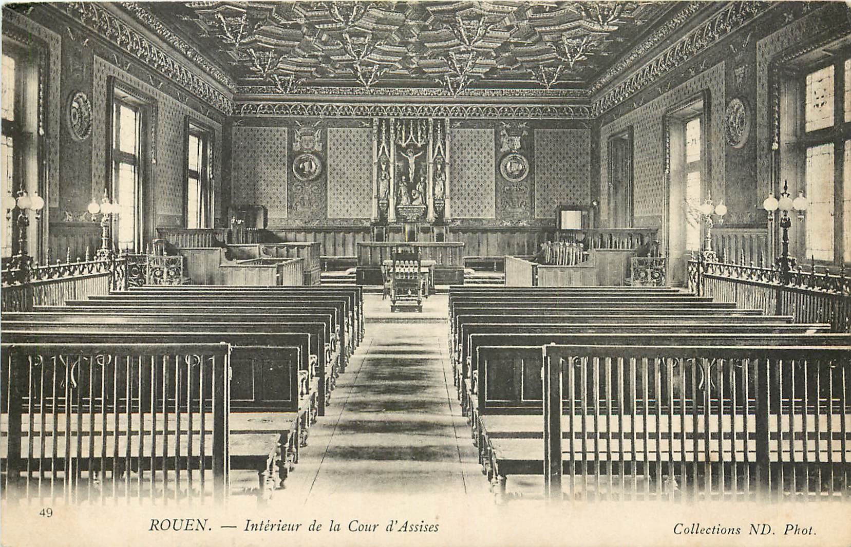 CPA Rouen interieur de la Cour d'Assises 