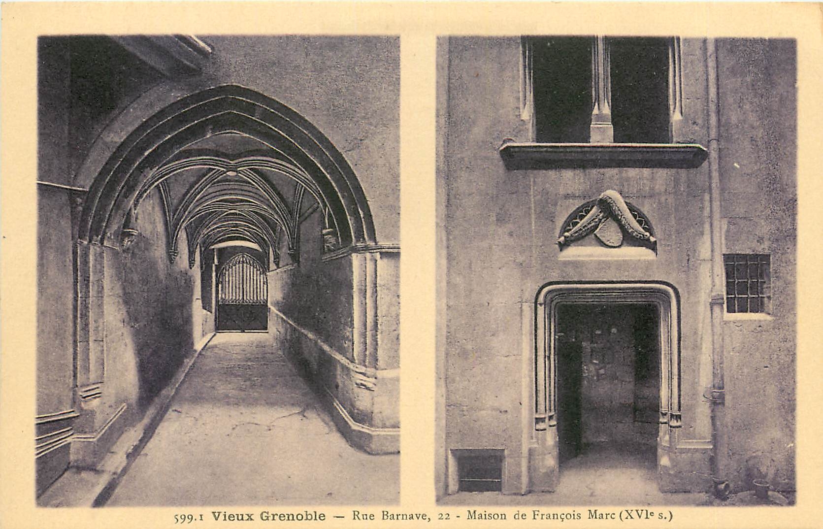Vieux Grenoble — Rue Barnave, 22 - Maison de François Marc (XVIe s.)