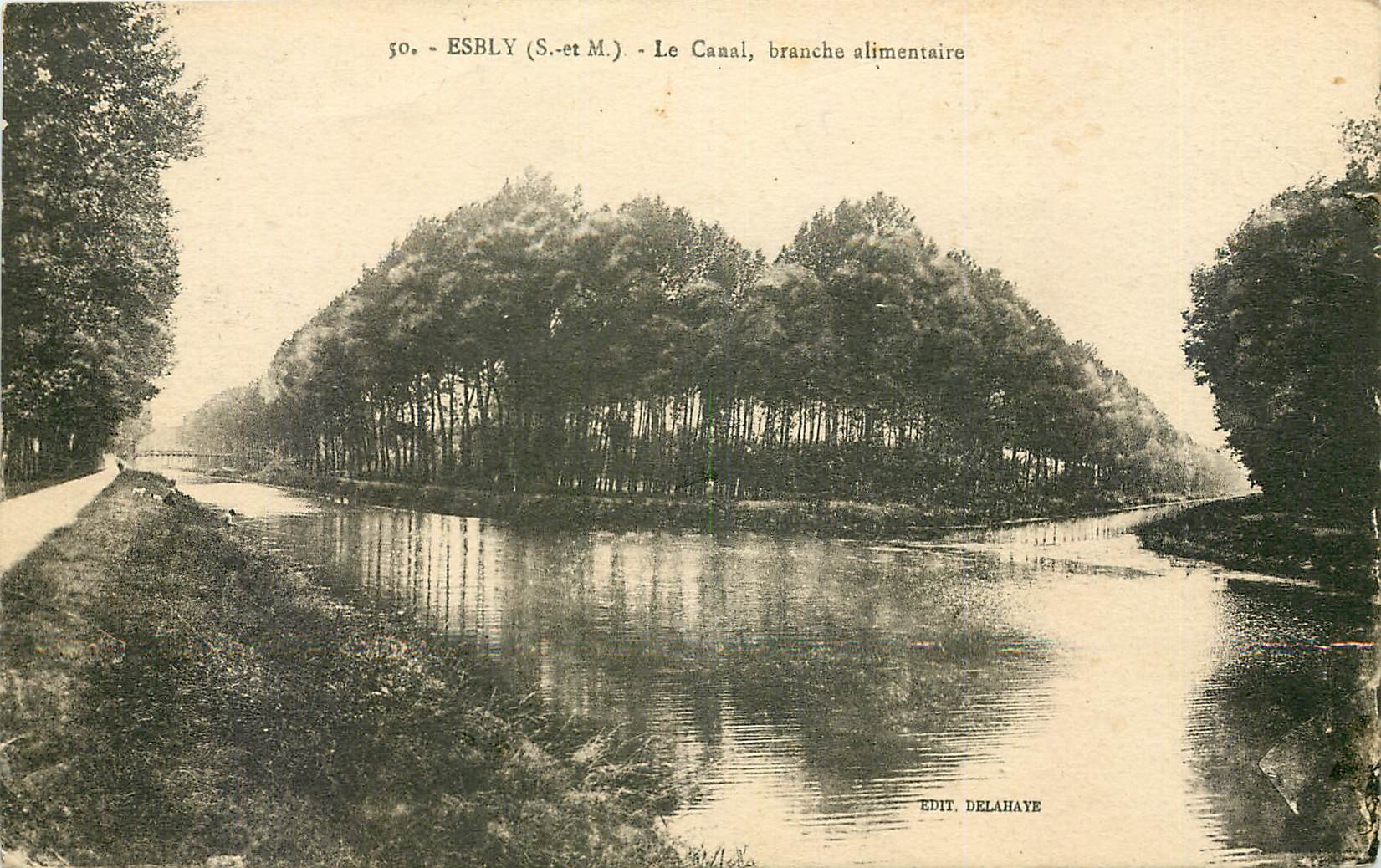 CPA Esbly S et M le Canal branche alimantaire 