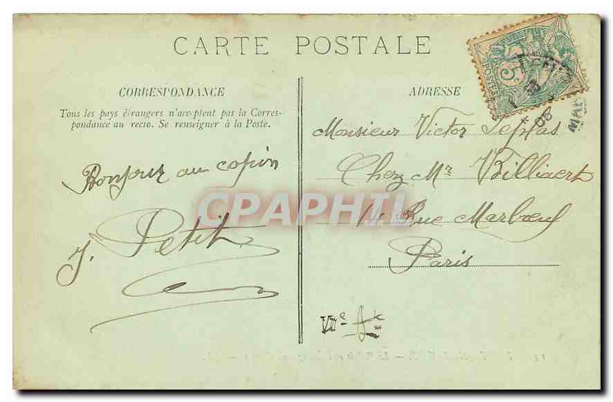 Fontainebleau — Le Palais et l'Étang aux Carpes — LL. — N° 14 — Reverso