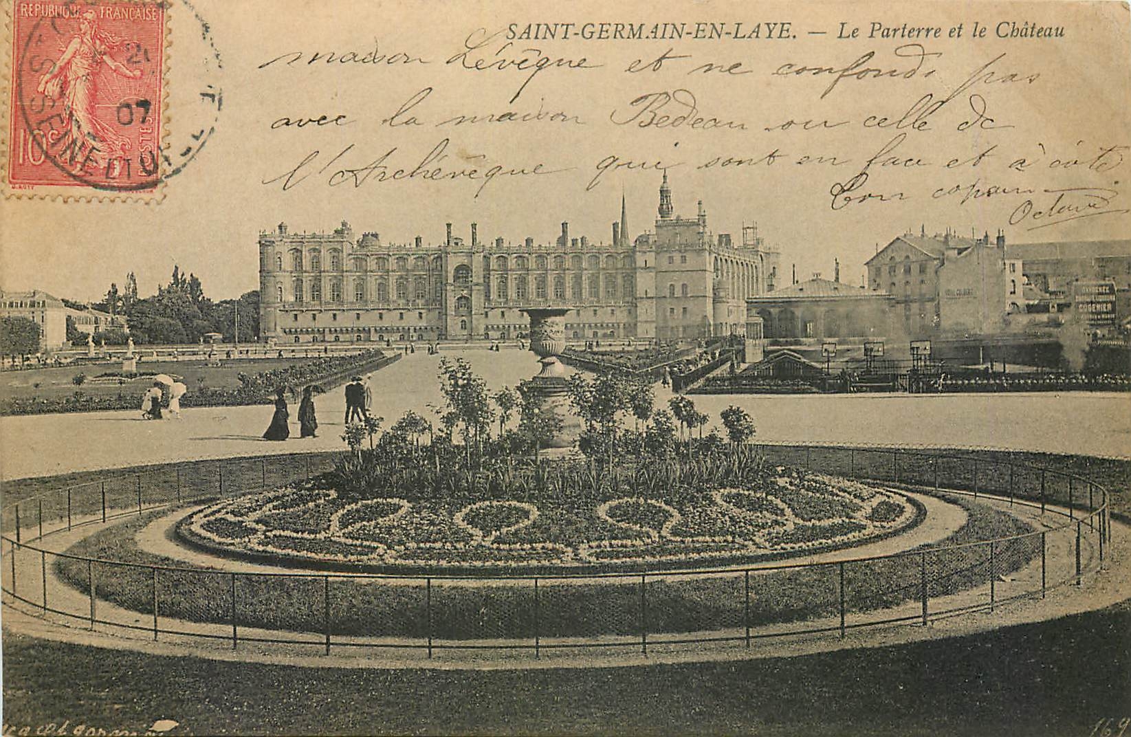 Saint-Germain-en-Laye — Le Parterre et le Château — Éditeur : La Cité Gorsenier, n°169