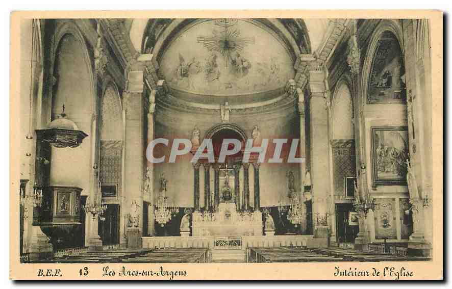 CPA Les Ares sur Argens interieur de l'Eglise 