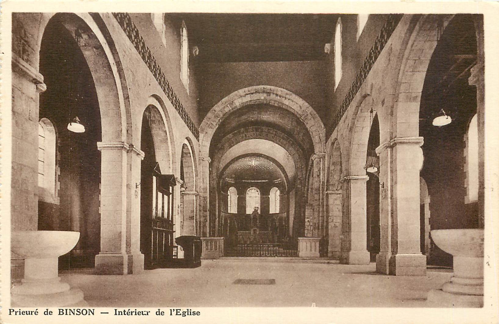 CPA Prieure de Binson interieur de l'Eglise 