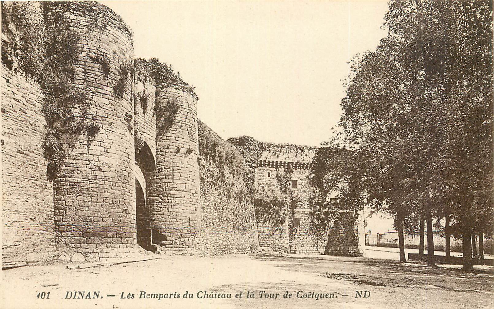 Dinan — Les Remparts du Château et la Tour de Coëtquen — ND
