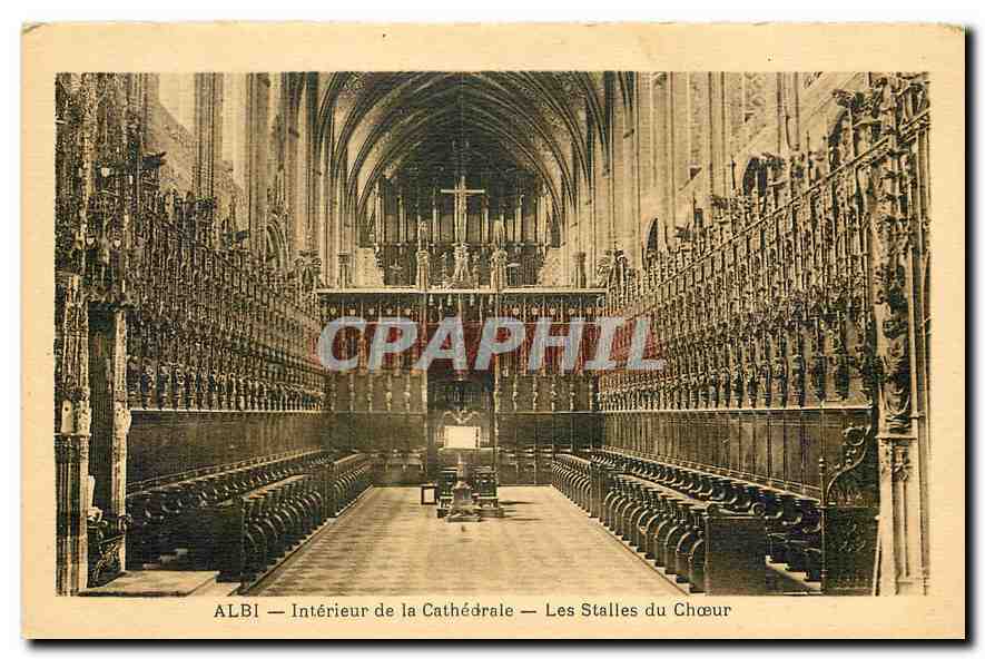 CPA Albi Interieur de la Cathedrale les Stalles du Choeur 
