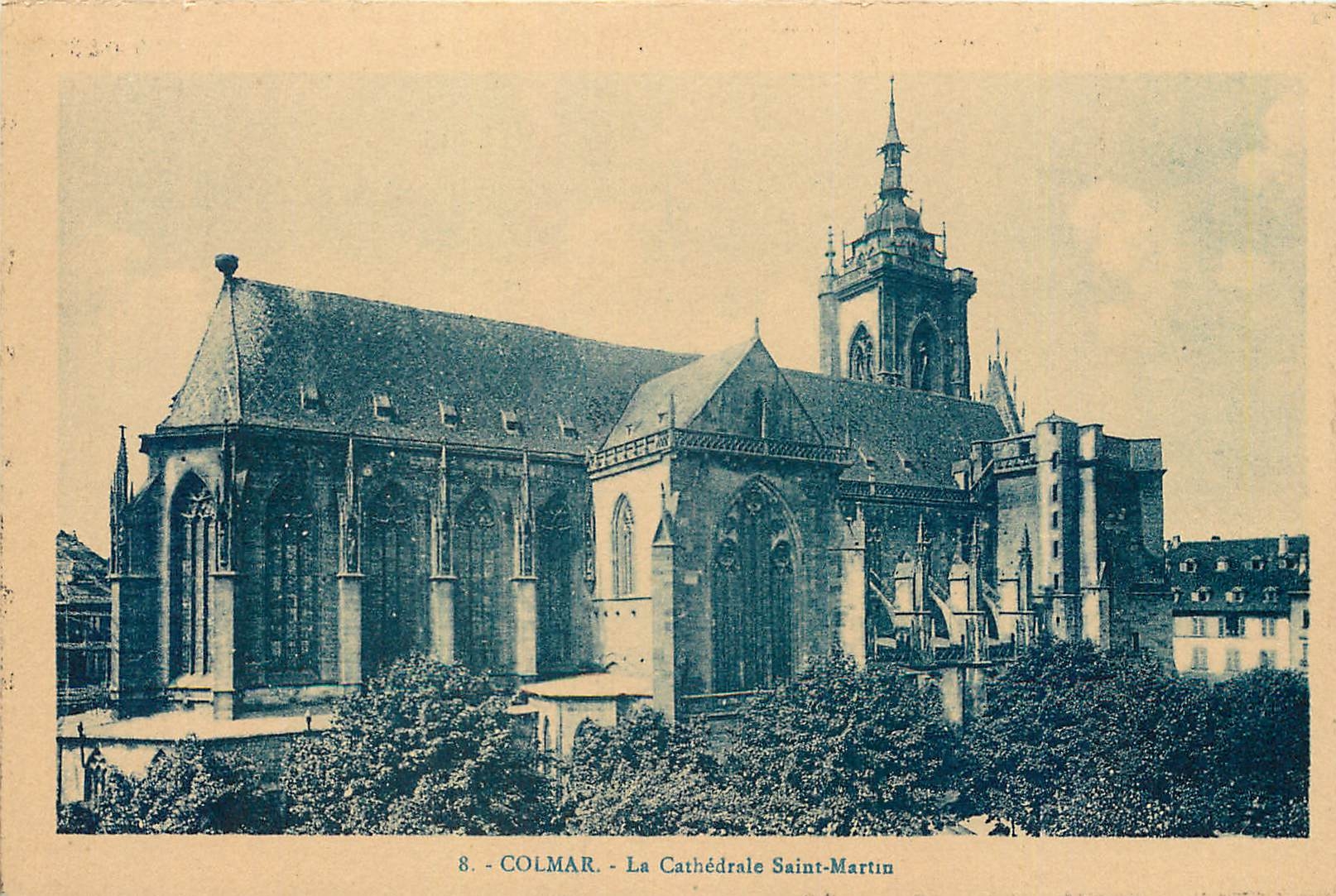 CPA Colmar la Cathedrale Saint Martin 