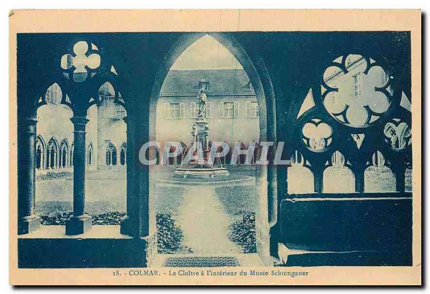 CPA Colmar le Cloitre a l'interieur du Musee Schoenganer 