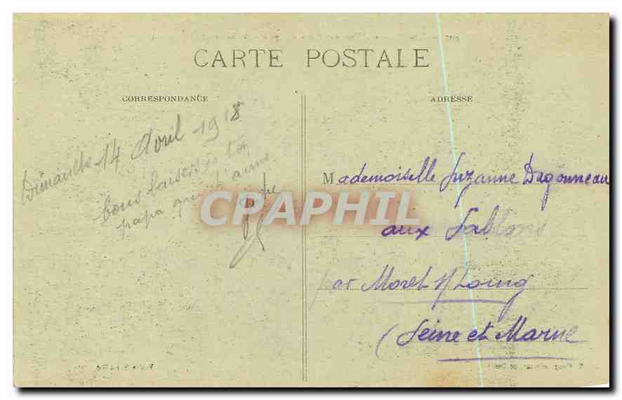 CPA Les Vosges Vue sur l'Alsace prise du Sommet du Donon  — Rückseite