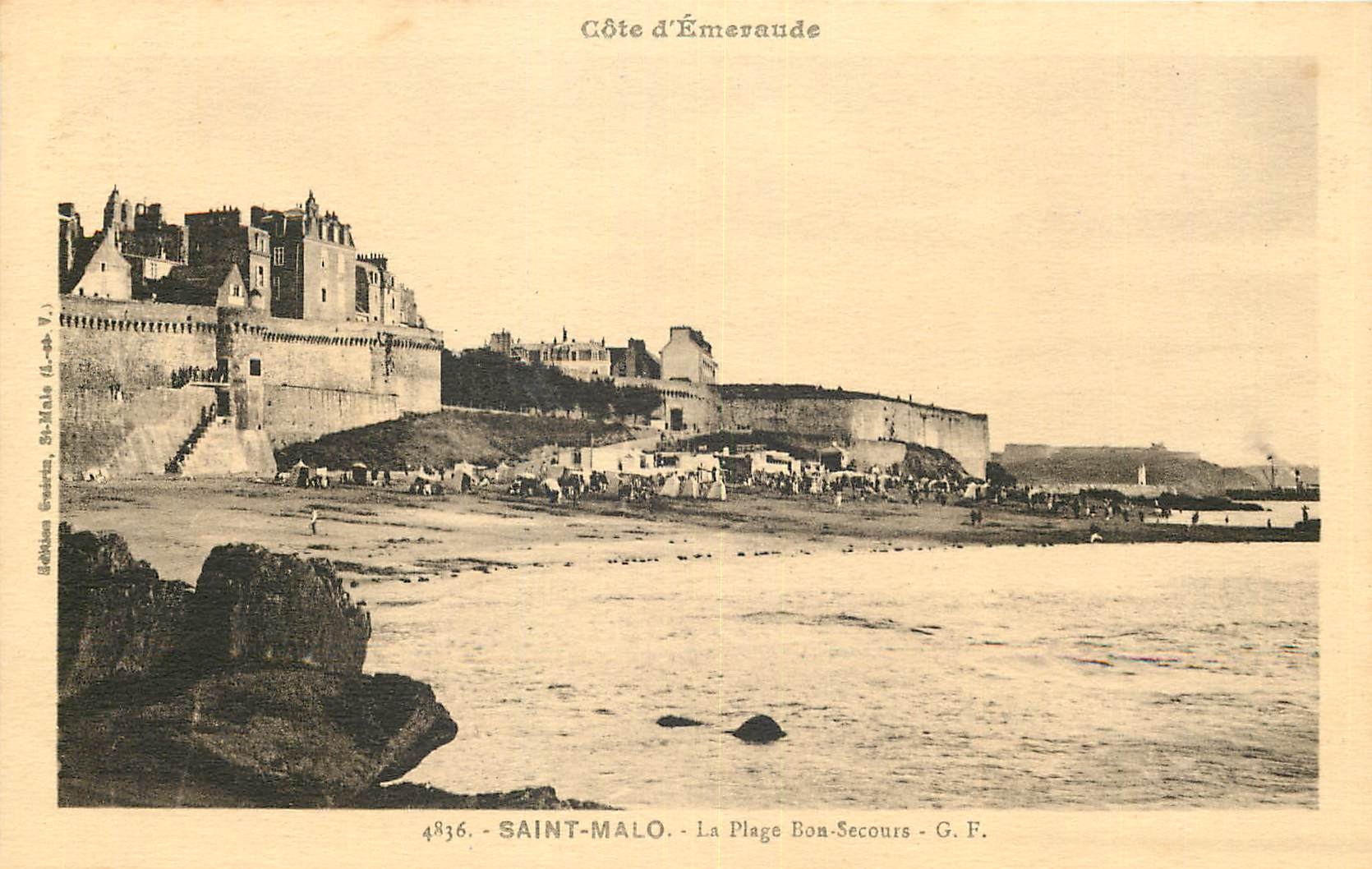 Saint-Malo - La Plage Bon-Secours - Côte d'Émeraude - G.F. n°4836