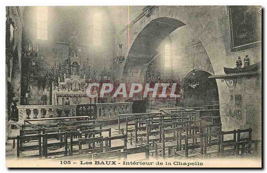 CPA Les Baux Interieur de la Chapelle 