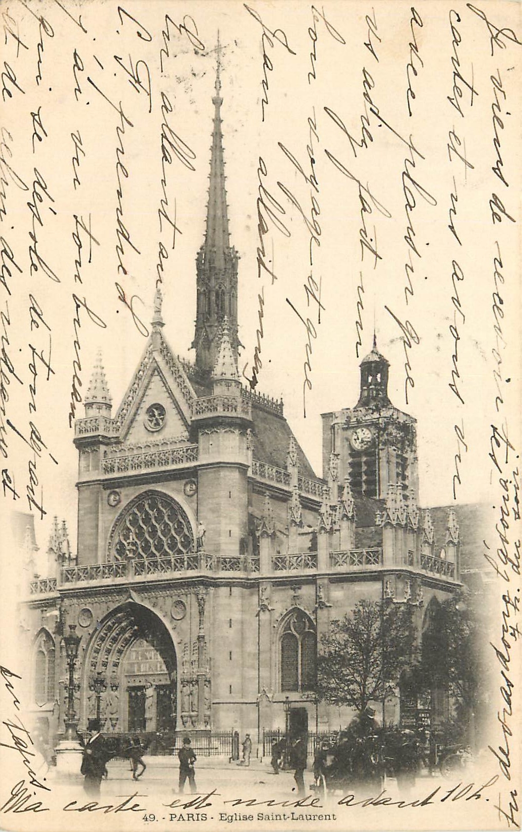 CPA Paris Eglise Saint Laurent 