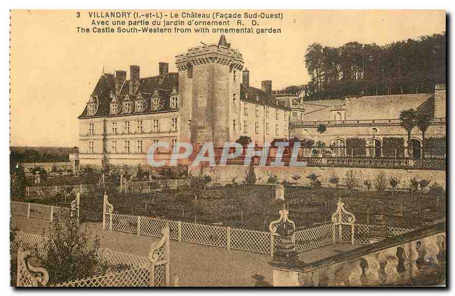 CPA Villandry I et L Le Chateau Aile du cote Sud Ouest 